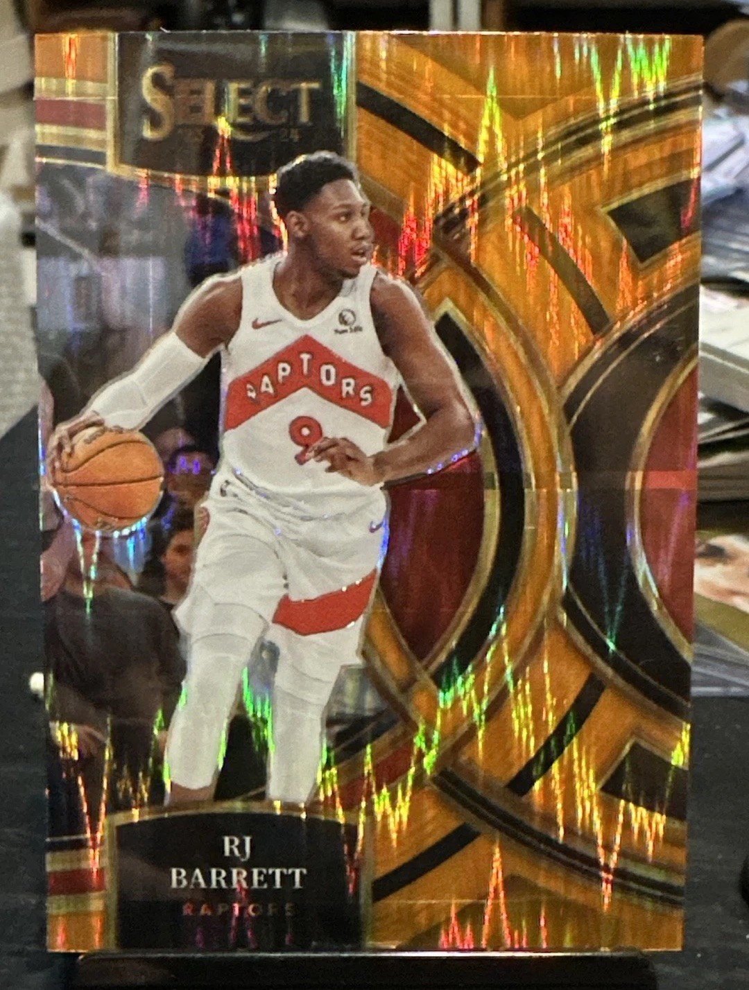 2023-24 Panini Select - Premier Level RJ Barrett #200 Orange Flash Prizm