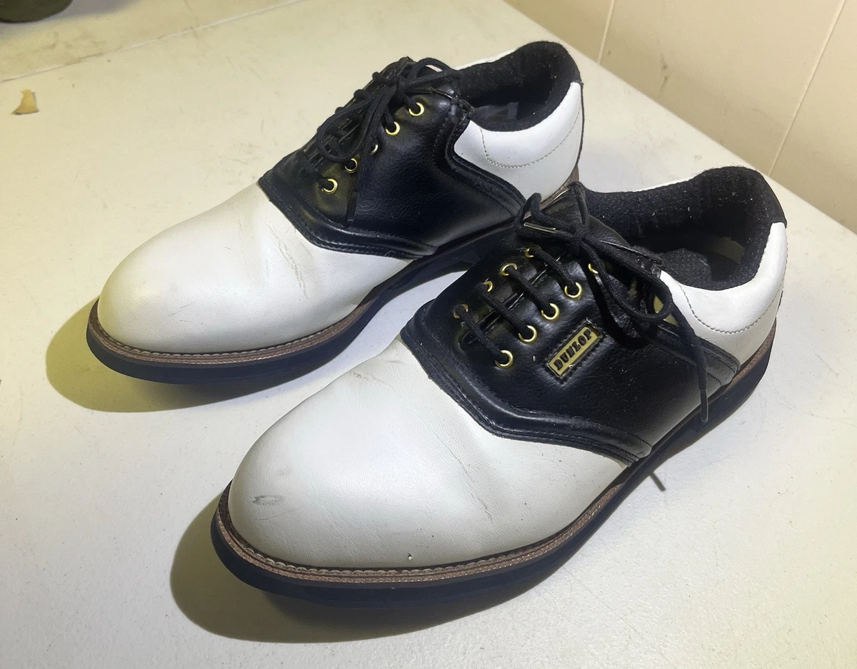 Dunlop Golf Shoes Mens 9 Slip On Dry 10 Brown Black Spiked Sole Performance Dunlop Athletic Shoes for Men Deals - New and used pre-owned  main image 2