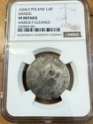 Poland 1/4 Taler 1 Ort 1624 Sigismund III Gdansk silver NGC VF Details — photo 2