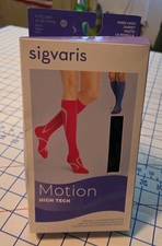 Sigvaris Motion High Tech Knee-High Socks, Short, Black, 20-30mmHg Size LS Large