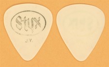Styx James Young Bone White Vintage Guitar Pick - 1978 Tour