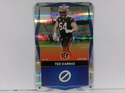 2025 NFL UNO Elite Core Edition Ted Karras #100 BLUE Foil