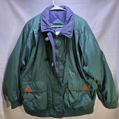 Innovations By Izzi Men's Insulated Jacket Large Full Zip (MISSING BUTTON) Green