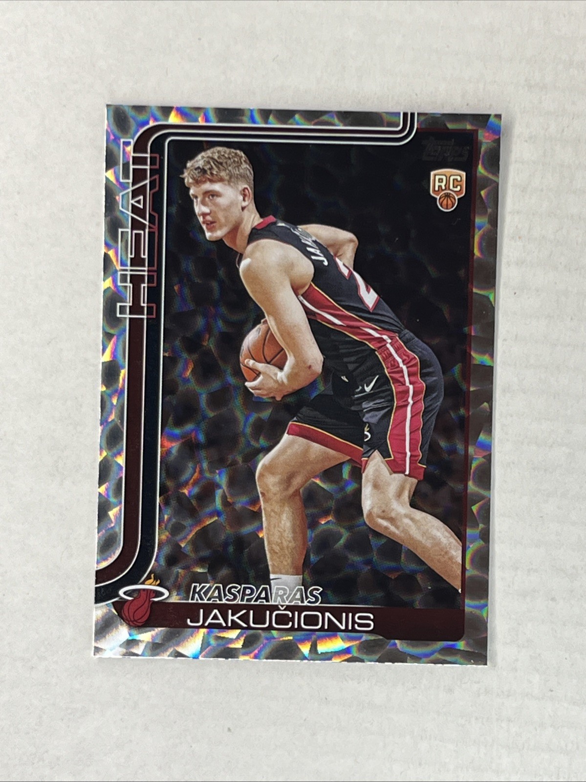 2025-26 Topps Basketball - Kasparas Jakucionis Crackleboard #220 RC Heat