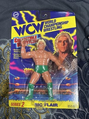 WCW Wrestlers Ric Flair Figure Green Trunks Variant, OSFTM 1995, Series 2, RARE!