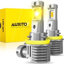 AUXITO H11 H9 H8 LED Headlight Bulb Low Beam Fog Light 60000LM 3000K Gold Yellow