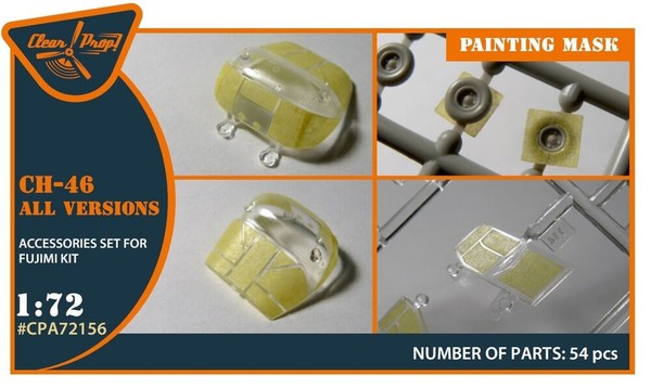 Clear Prop Accessories CPA72156 - 1:72 CH-46 Painting Mask For Fujimi Kits - Neu-image