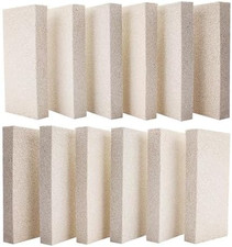 12 Insulating Fire Bricks 9" X 4.5" X 1.25" for Ovens, Kilns, Fireplaces