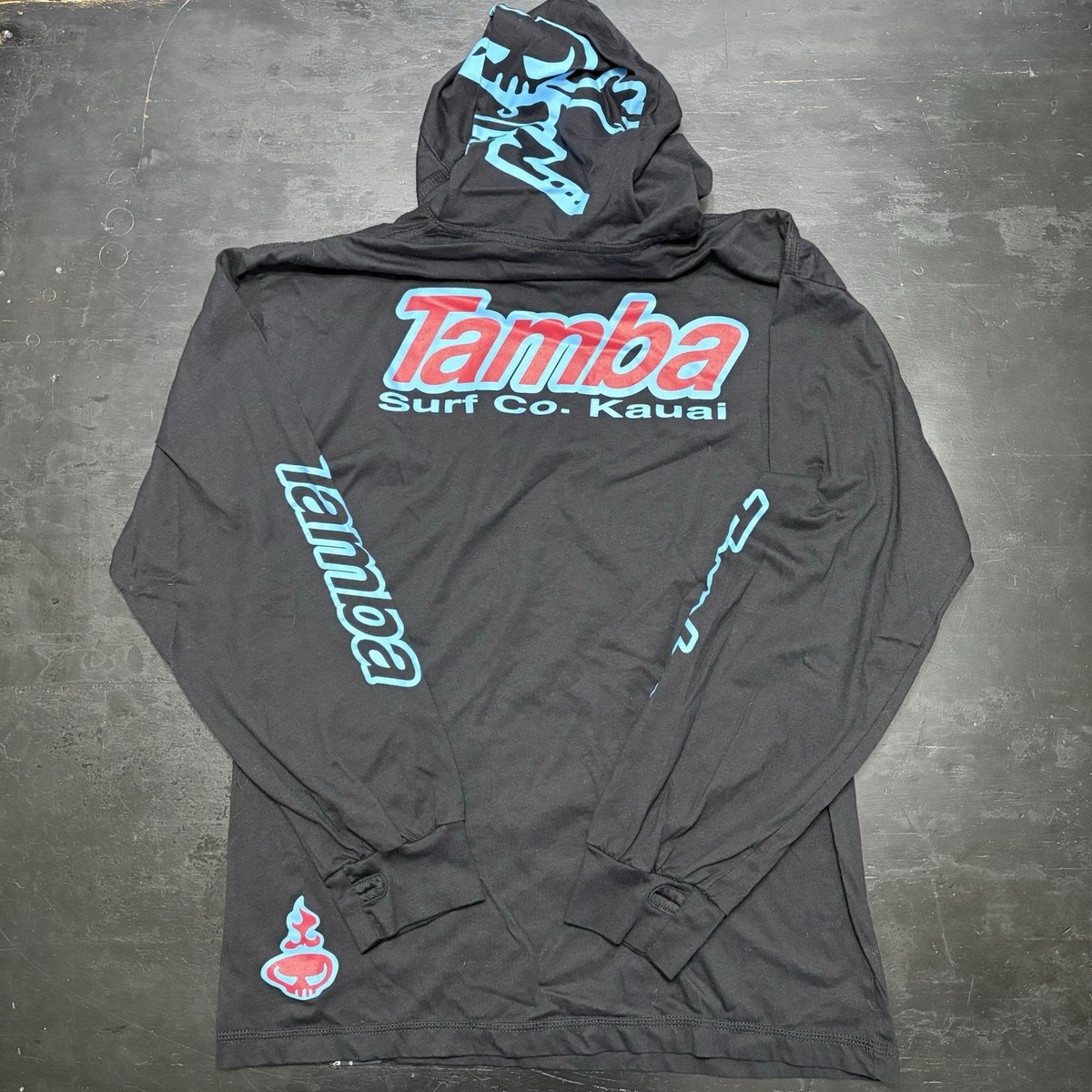 Tamba Surf Co. Kauai Hawaii long sleeve hooded shirt graphics 100