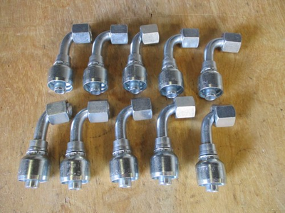 #ad #ad 10 Gates 8P 8FJX90S Hydraulic Hose Fitting 1 2quot; Female JIC 37° Swivel 90° Bend $80.00