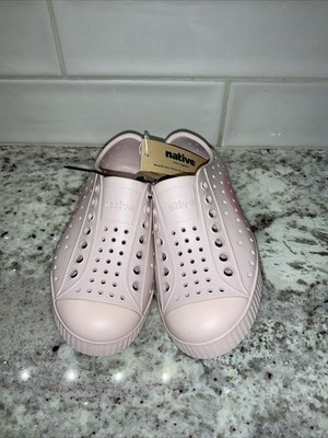 Native Shoes Girls Jefferson Kids Size C10 Dust Pink Rose Circle NWOB