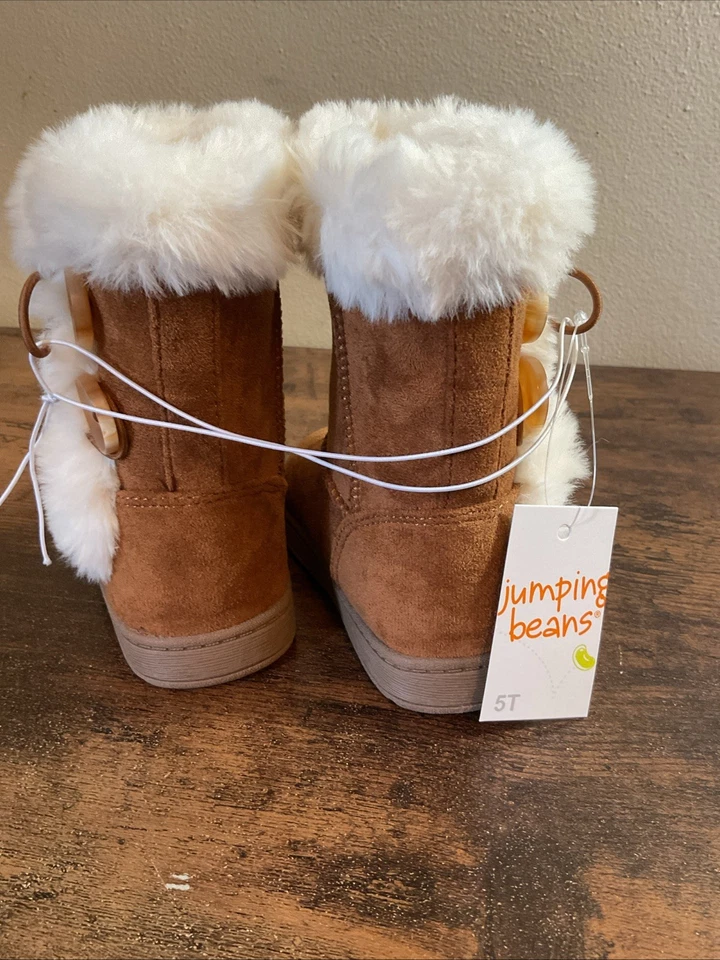 Nuevas botas noraa jumping frijoles para niñas pequeñas talla 5T castaño Foto 4 de 4