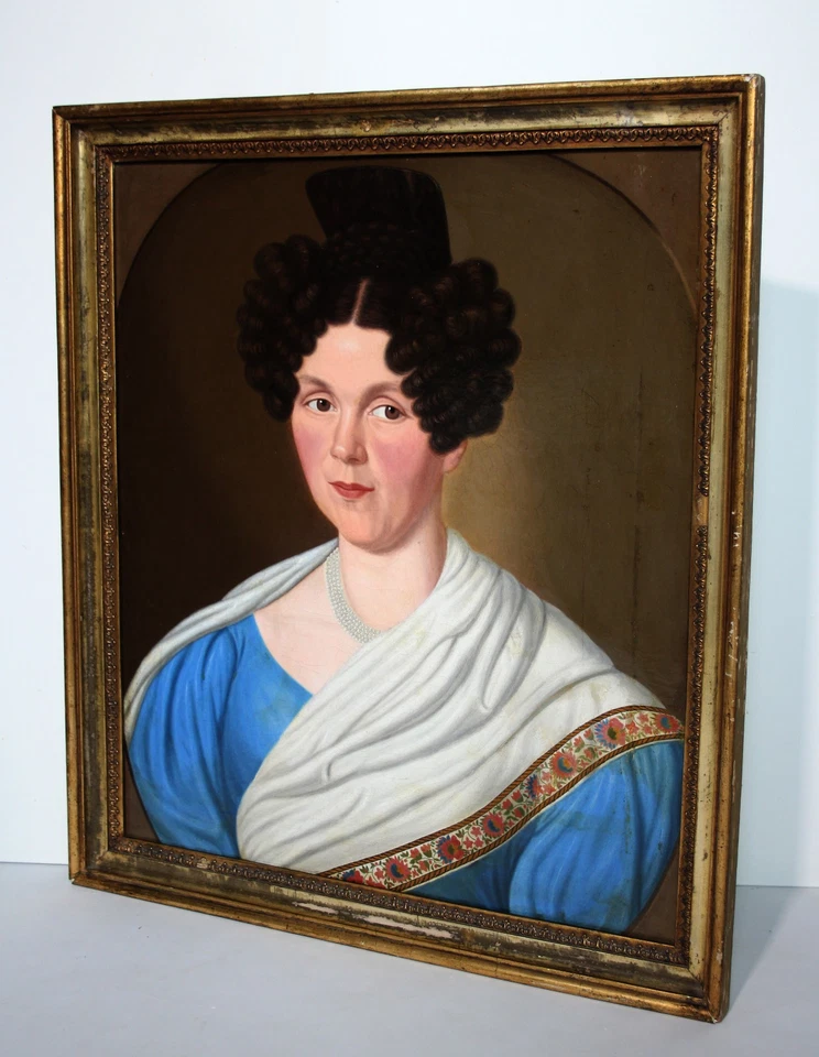 Empire Portrait Porträt einer eleganten Dame um 1800 - Bild 4 von 4