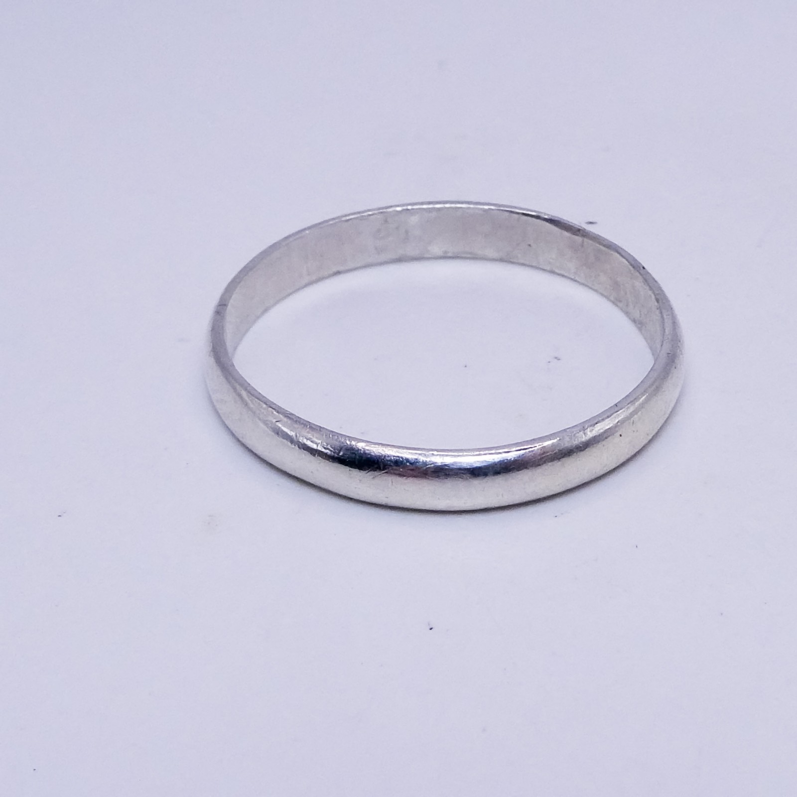 Sterling Silver 925 Solid Sleek Wedding Band Mens… - image 3