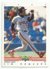 JIM EDMONDS 1992 CLASSIC BEST CARD FLAWLESS CONDITION MIDLAND ANGELS
