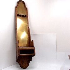 Pfeifenschrank Holz braun Langpfeife 174 cm Holzständer Jagdpfeife Wandregal