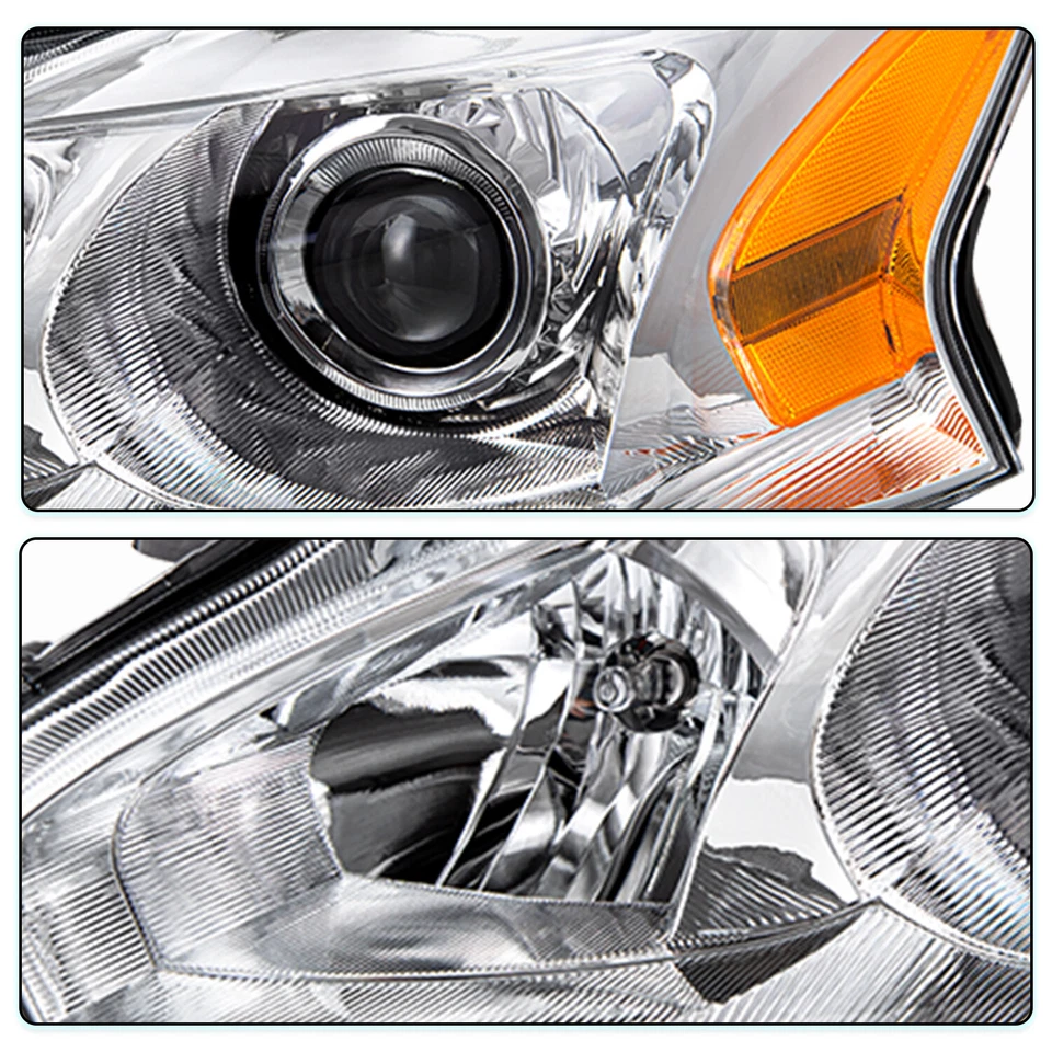 For 2013 2014 2015 Nissan Altima Sedan Chrome Headlights Amber Corner Lamps L+R - Image 4 of 4