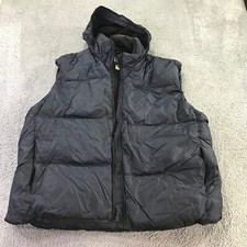Vintage GAP Down Vest Mens Large Blue Thick Puffer Y2K Zip Pockets Coat