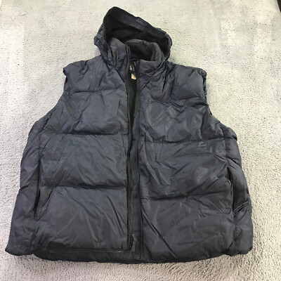 Vintage GAP Down Vest Mens Large Blue Thick Puffer Y2K Zip Pockets Coat