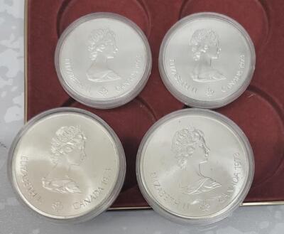 Montreal Olympics Series I 1976 Canada 4 coin Silver BU set | eBay