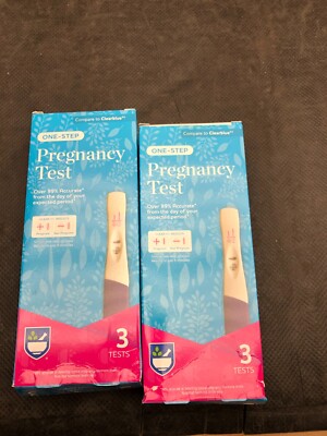 6 One Step Pregnancy Tests - Distressed Packaging (2x3 pks) Compare to Clearblue