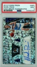 2019 PANINI PRIZM MARK PRICE  FAST BREAK AUTOGRAPHS PSA 9 MINT  CAVALIERS  POP 1