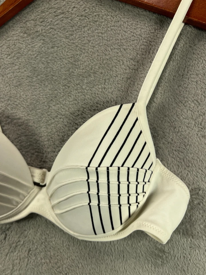 Conjunto de 2 bikini vintage La Perla hecho en Italia marfil talla 44 para mujer EE. UU. XS Foto 3 de 4