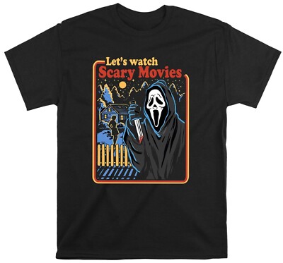 Let's Watch Scary Movies T-Shirt Scary Halloween T Shirt Movie Top
