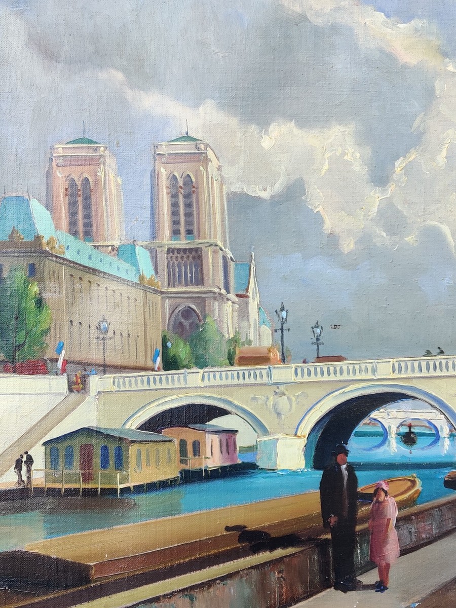 Knud Pedersen Svendsbjerg (1889-1976) NORTRE DAME, SEINE, PARIS