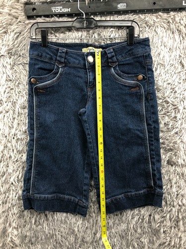 Tyte Jeans Bermuda Shorts Juniors Size 9 Mid Rise Medium Wash Blue - Picture 3 of 10