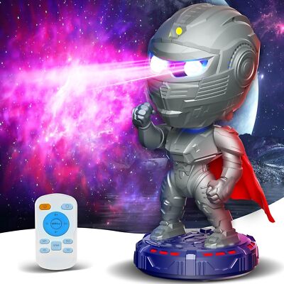Spaceman Astronaut Galaxy Projector Night Light with Timer and Grey Pro 
