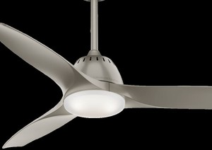 Casablanca 52 Wisp Pewter Finish 3 Blade Remote Light Ceiling Fan