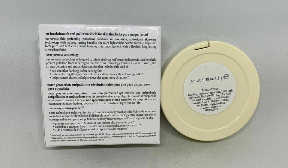 LOT OF 2 Philosophy Purity Made Simple Shield Perfect Flawless Powder .38 oz NIB - Image 4 of 4