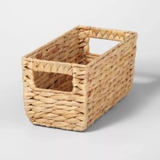 Woven Water Hyacinth Rectangular Basket