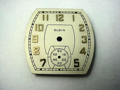 Pearl Elgin 3/0s #2007 Watch Dial 27.05mm by 27.05mm Subdial 6.9mm Vintage NOS