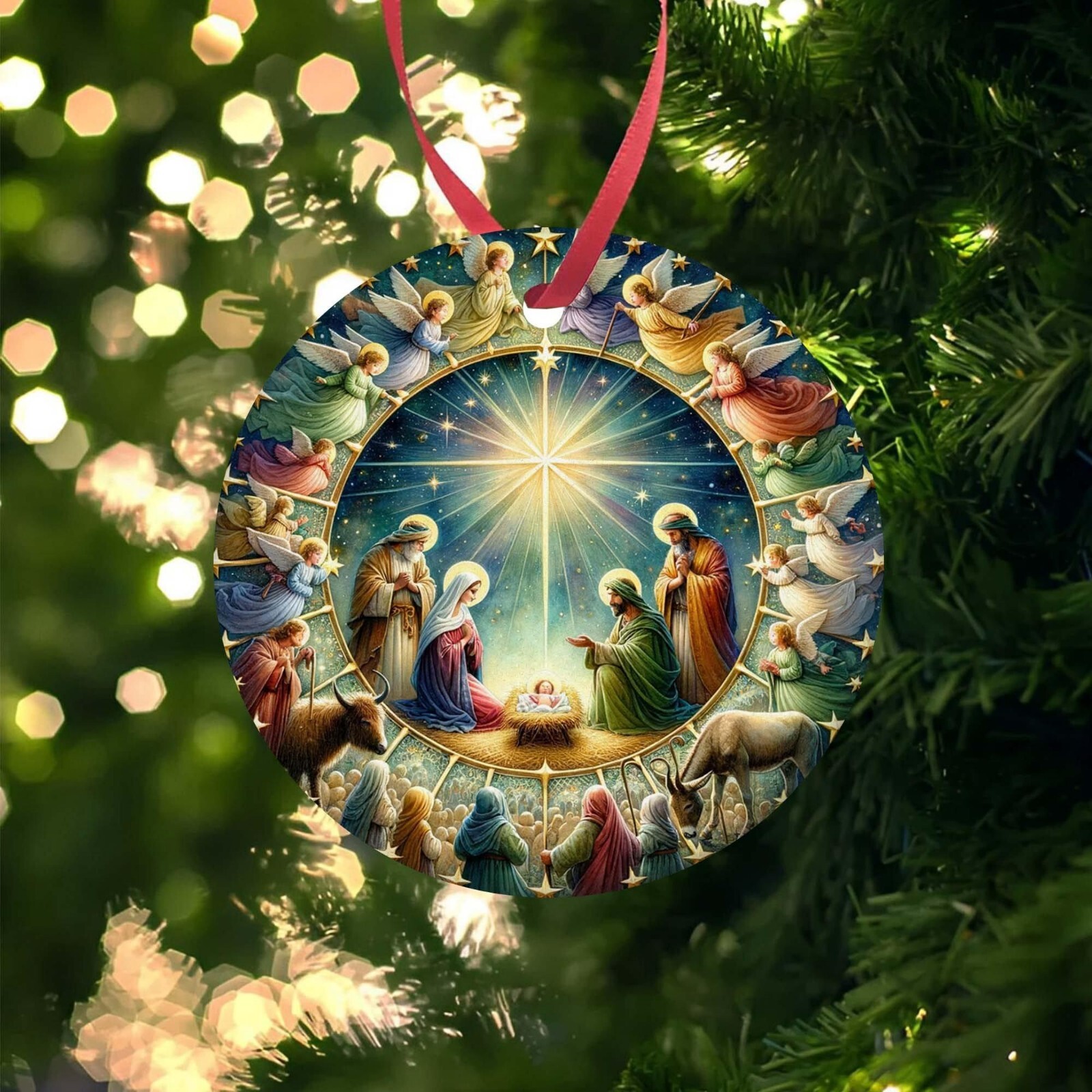 Christmas Nativity Scene Ornament, 2023 Christmas Nativity Ornament