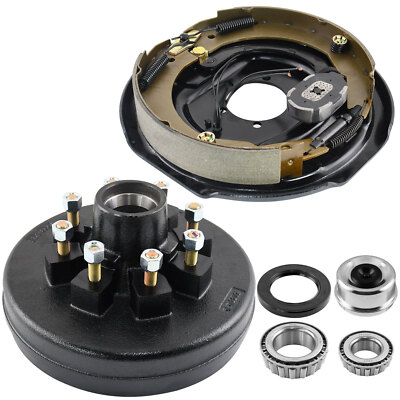 12'' x 2'' Trailer Electric Brake Right+8 on 6.5 Hub Drums For 7000lbs 2X FL S20