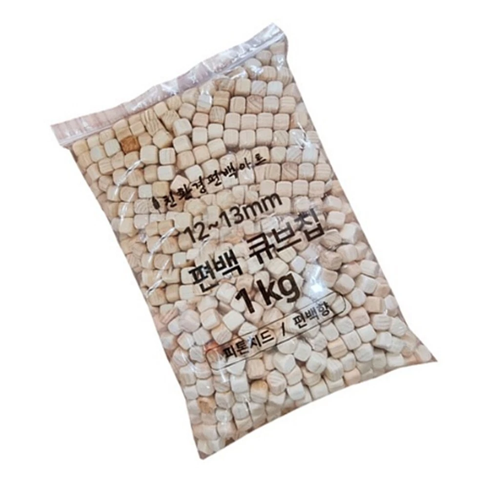 Korean Hinoki Cypress Wood Cube Chips 1kg 2.2lb Pillow Air Freshener Natural Woo