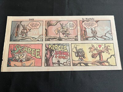 洋書 Strip show 04 SHOE by Jeff MacNelly Lot of 4 Sunday Third Page Comic Strips