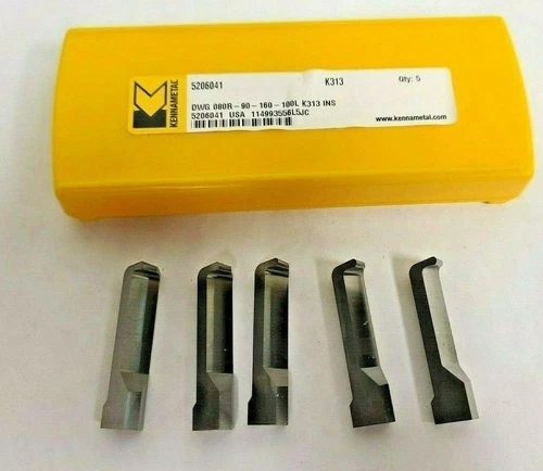 Kennametal 5 pcs Carbide Deep Grooving Inserts DWG 080R 90 160 100L K313 5206041