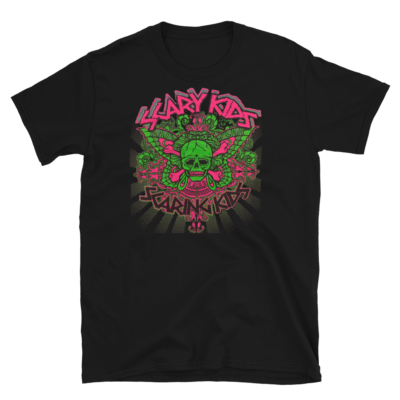 SCARY KIDS SCARING KIDS Neon Green & Pink Skull Screamo Emo