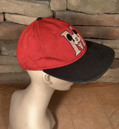 Vintage Mickey Mouse Ball Cap Hat Red From Disney - Picture 4 of 5