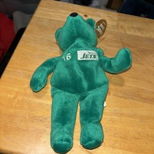 Salvinos Bammers 1999 Beanie Bear New York Jets Vinny Testaverde 16 New W/Tags