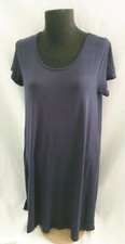 Sophie Max Navy Blue Short Sleeve Knit A-Line Tank Dress - Size XS