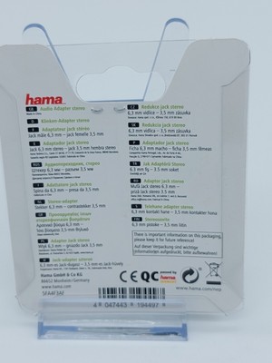 Hama 122386 Adapt.klinkst6 3/klink3 5 Farbe schwarz online kaufen 