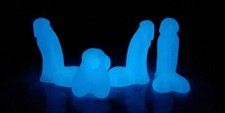 GLOW IN THE DARK BLUE - Penis Valve Stem Perfect Prank / Gag Gift (4 Caps pack)