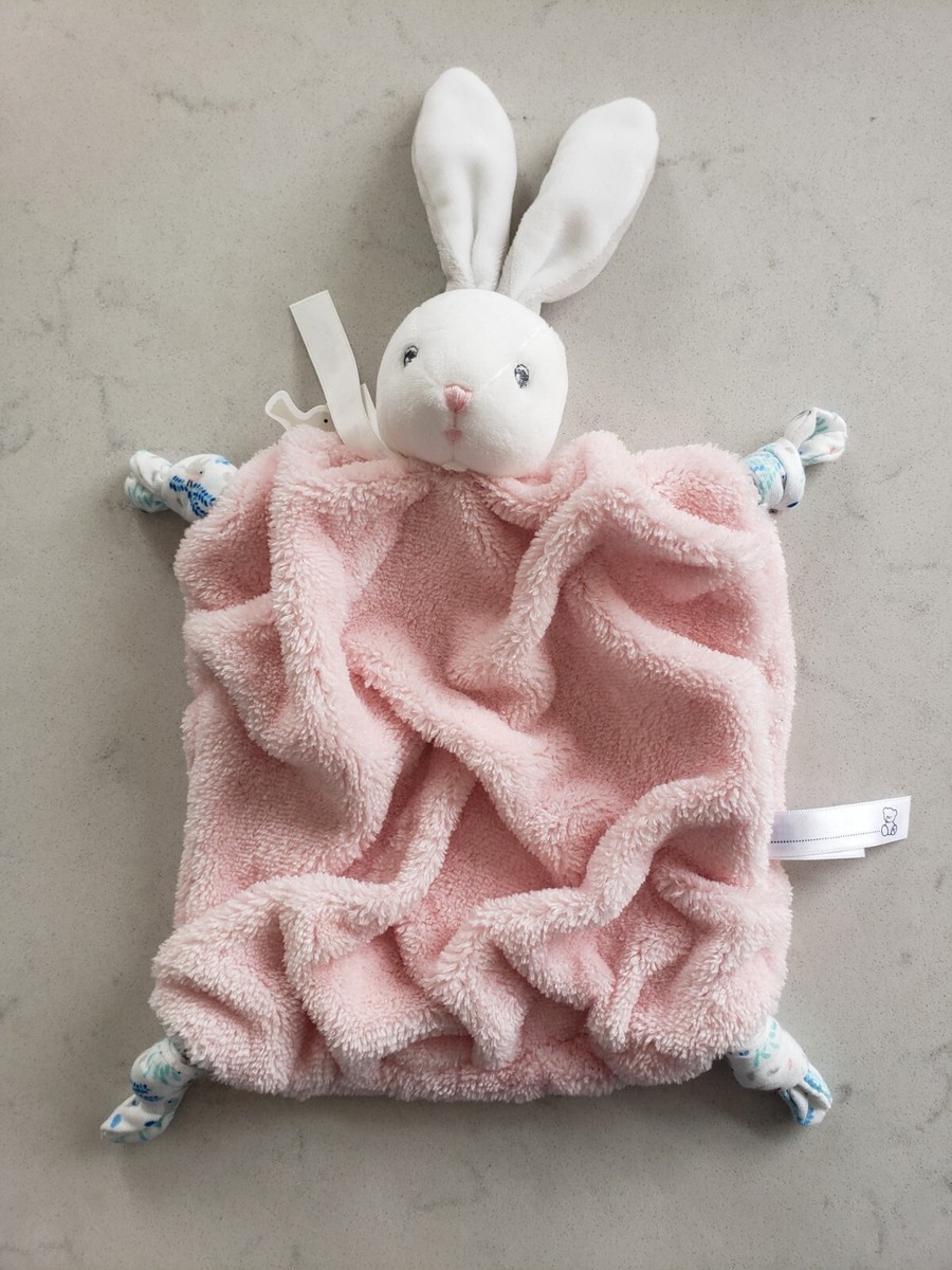 KALOO PINK BUNNY RABBIT SOFT TOY PLUSH COMFORTER BLANKET BLANKIE