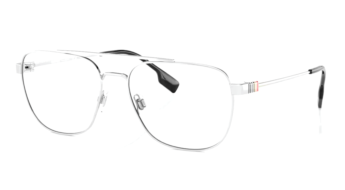 New BURBERRY Michael Eyeglasses B 1377 1005 55-17 145 Silver