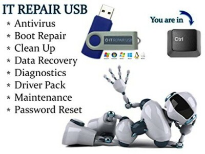 UBCD Hirens Boot Falcon 4 Trinity Repair Recovery USB +More Win 7,8,Vista, XP,10