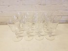 Vintage Crystal Glass Set of 12 Clear Decorative Goblets